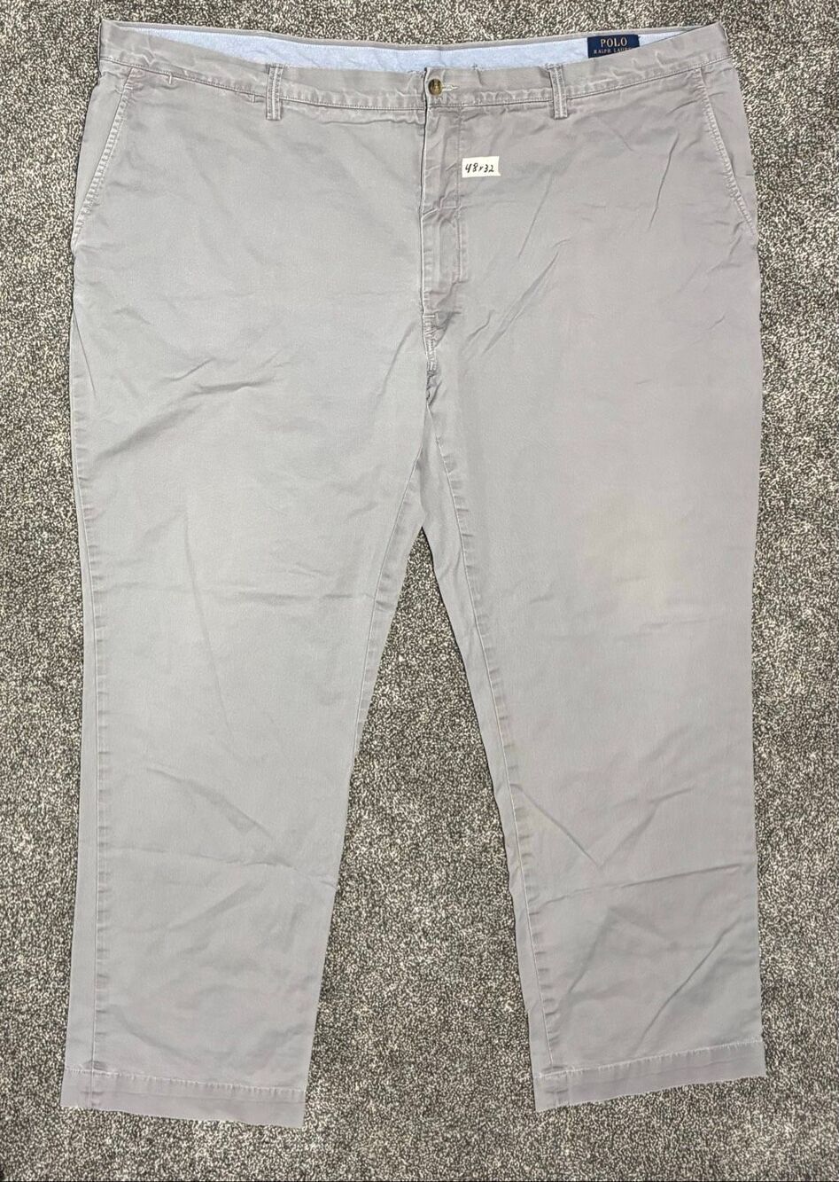 Polo Ralph Lauren Chino Stretch Classic Fit Cotton Twill Pants Gray 48/32